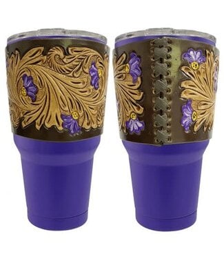 178289 INSULATED PURPLE TUMBLER WITH AZTEC SLEEVE 30 OZ.