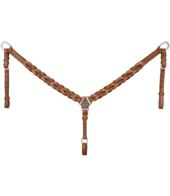 41-1250 ROYAL KING BRAIDED LEATHER BREASTCOLLAR