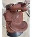 14" Circle Y Redwood barrel saddle Wide