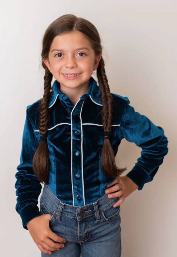 RANCH DRESS'N YOUTH DEEP SEA VELVET PERFORMANCE SHIRT A Bit of Tack
