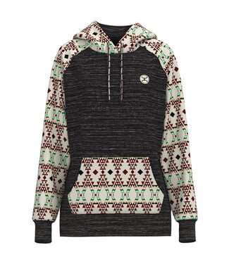 Hooey HH1198CHAZ HOOEY "SUMMIT" CHARCOAL HOODY WITH AZTEC PATTERN