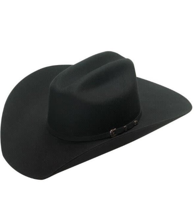 T7525001 TWISTER "SANTA FE" 3X WOOL BLACK COWBOY HAT