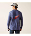 10047332 ARIAT MEN'S CHARGER TRUE EAGLE L/S T-SHIRT TWILIGHT BLUE