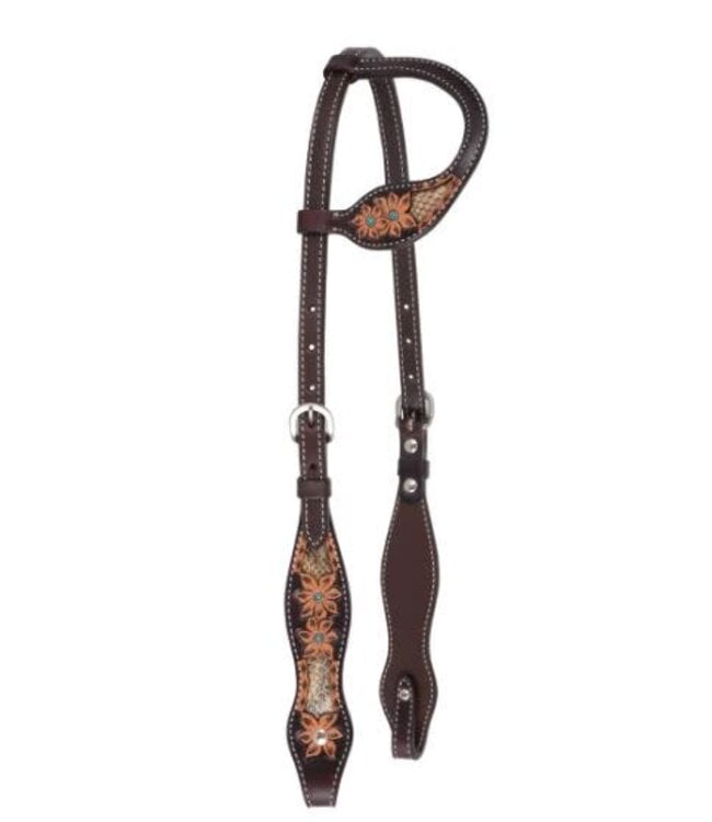 1039-17-SV CIRCLE Y PYTHON PASS ONE EAR HEADSTALL