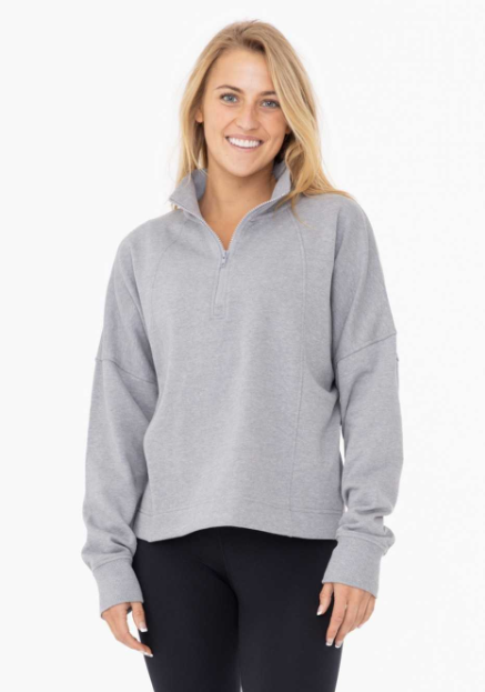 Niuer Women Sweatshirt Half Zipper Hooded Tops Teddy Fleece Hoodies Casual  Pullover Pocket Dark gray S 