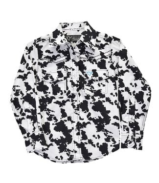 Cowgirl Hardware 825585-010 COWGIRL HARDWARE TODDLER ALL OVER COWPRINT L/S SNAP SHIRT