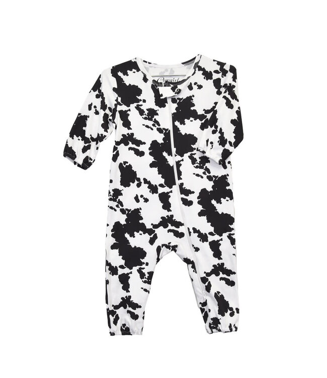 826075-010 COWGIRL HARDWARE INFANT ALL OVER COW L/S ROMPER