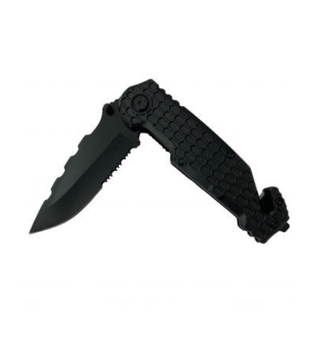 KS1699BK BLACK TACTICAL OUTDOOR RESCUE KNIFE