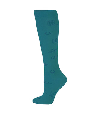 Boot Doctor 0416633 BOOT DOCTOR WOMEN'S WESTERN TURQUOISE OVER THE CALF SOCKS