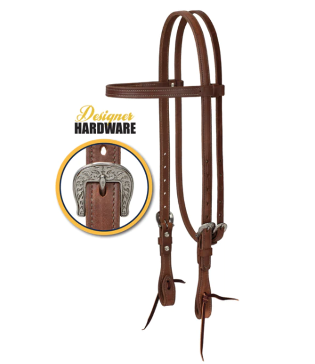 SYNERGY® HARNESS LEATHER HEADSTALL WITH DESIGNER HARDWARE