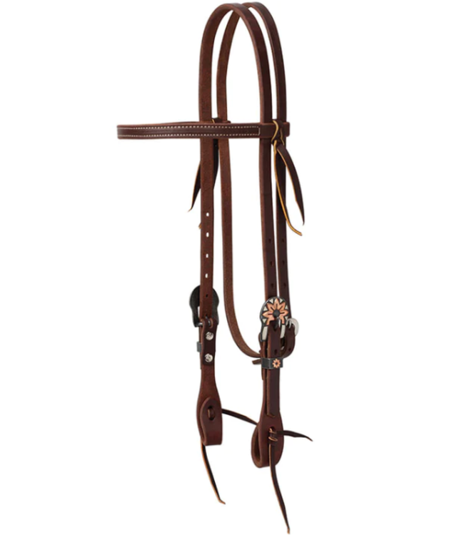 WEAVER WORKING TACK FLOWER BROWBAND HEADSTALL