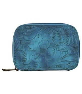 Justin JEWELRY CASE TURQUOISE TOOLED