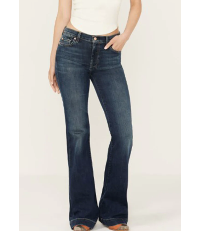 7U451912 7 FOR ALL MANKIND WOMEN'S DOJO DARK WASH ATF TROUSER A Bit