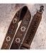 WESTERN GUITAR EMBROIDERED CROSSBODY STRAP - COFFEE