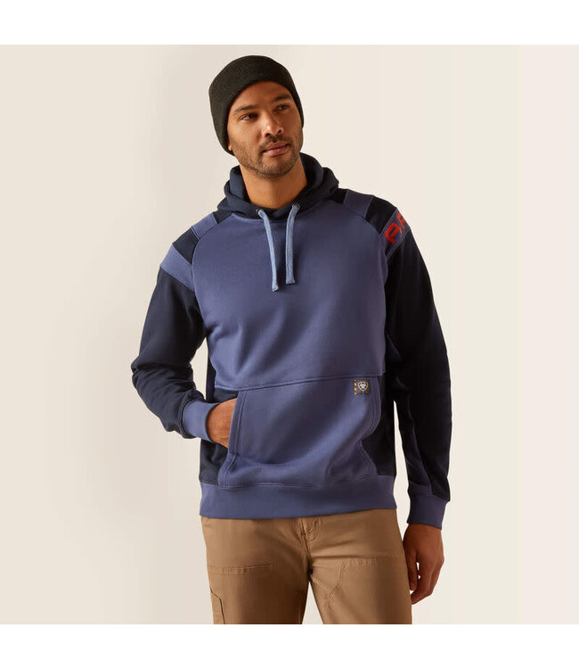 REBAR WORKMAN COLORBLOCK HOODIE NAVY/INDIGO