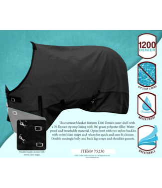 Showman 1200 DENIER WATERPROOF AND BREATHABLE TURNOUT BLANKET