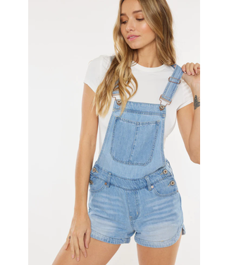 KanCan KELLIE HIGH RISE OVERALL SHORTS
