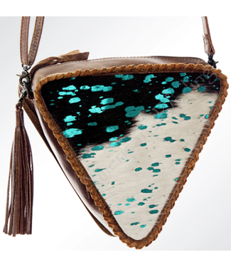 American Darling CROSS BODY HAIR ON TURQUOISE PURSE