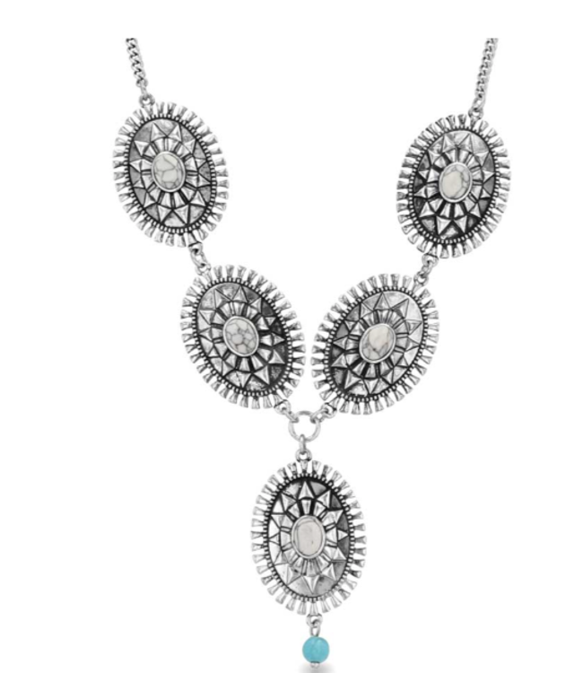 SHIMMERING CONCHO NECKLACE