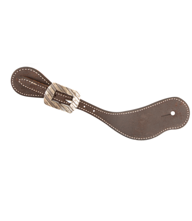 COWBOY SPURSTRAPS CHOCOLATE ROUGHOUT