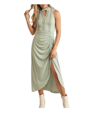 Rock & Roll RIBBED JADE MAXI DRESS