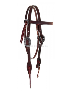 DOUBLE J BROWN ROUGH OUT HEADSTALL