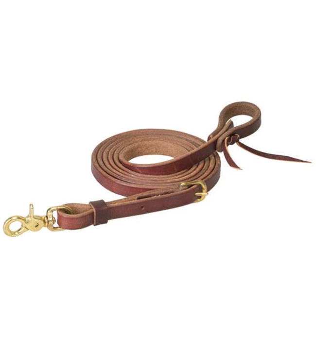 WORKING TACK HEAVY HARNESS ROPER REINS WITH SCISSOR SNAP, 5/8" X 8
