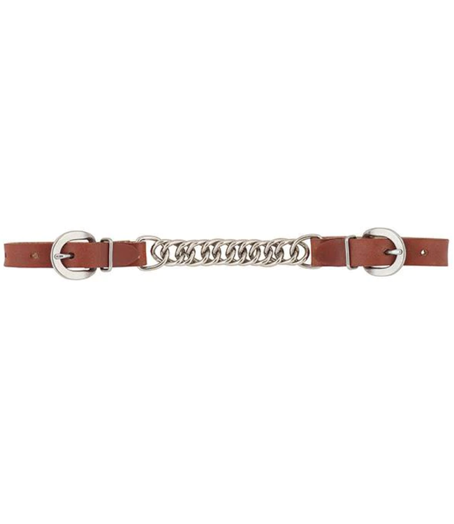 CANYON ROSE SINGLE FLAT LINK NICKEL PLATED CHAIN CURB STRAP