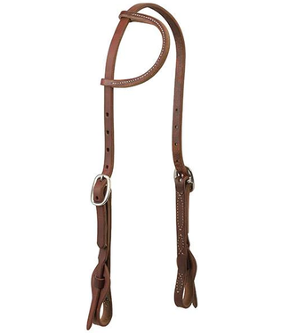 Weaver WORKING TACK QUICK CHANGE SINGLE-PLY HEADSTALL, LEATHER TAB ENDS
