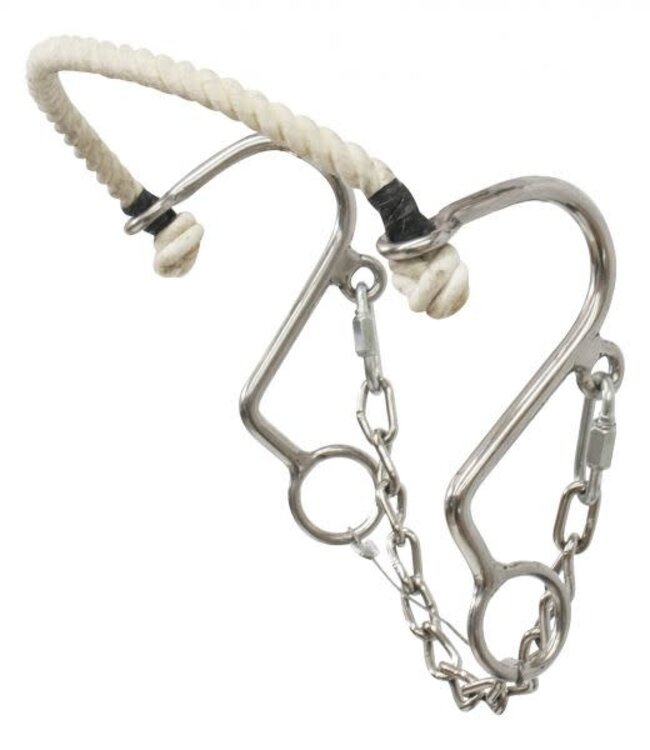 STAINLESS STEEL ROPE NOSE "LITTLE S" HACKAMORE