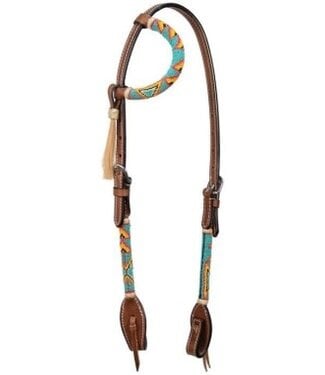 BUFFALO LEATHER OF THE ROCKIES ONE EAR W/TURQUOISE BEADS