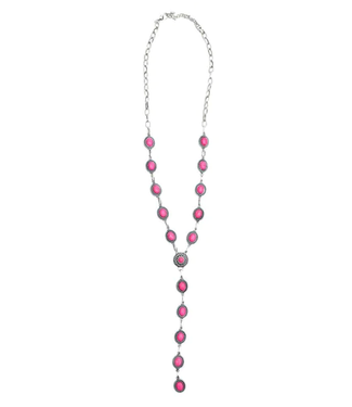West&Co PINK CONCHO LARIAT NECKLACE