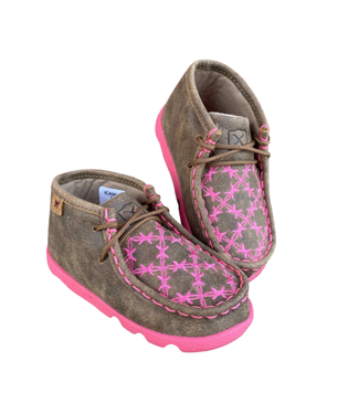 Twisted X PINK BARBED WIRE BABY MOCS