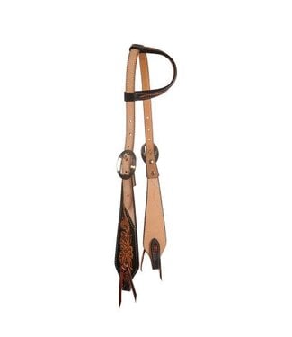Professional's Choice SINGLE EAR BLACK FLORAL ROUGHTOUT HEADSTALL