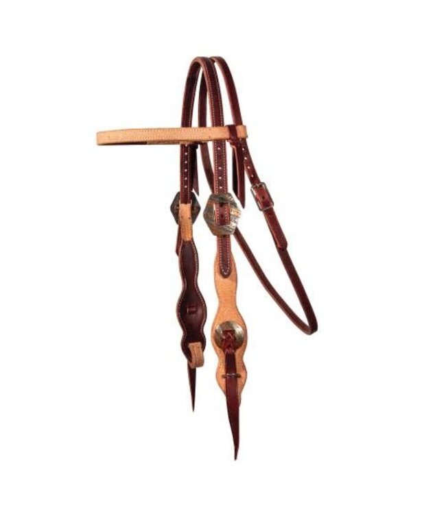 TWO TONE TASSEL QUICK CHANGE BROWBAND HEADSTALL