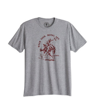 Tin Haul WEAR YOUR METAL OUT BRONC GRAY TEE