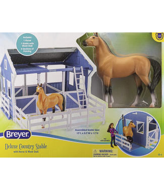 Breyer DELUXE COUNTRY STABLE WITH HORSE & WASH STALL