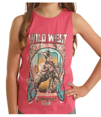 Rock & Roll GRAPHIC T-BACK TANK- PINK