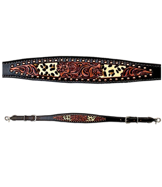 BAR H EQUINE FLORAL CHEETAH PRINT WITHER STRAP