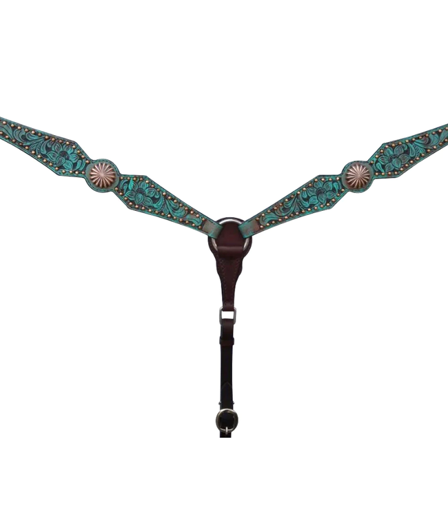 SPOTTED PINWHEEL FLORAL HAND PAINTED BREAST COLLAR