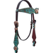 SPOTTED PINWHEEL HAND PAINTED HEADSTALL
