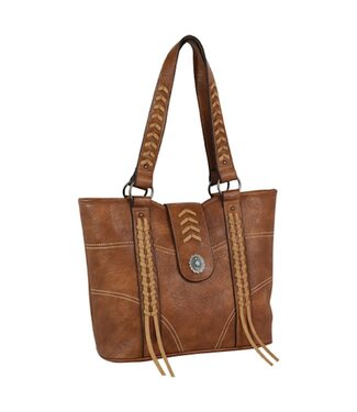 Justin TOTE BROWN WITH LACED TRIP