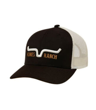 Kimes Ranch STR8 EDGE TRUCKER CAP- BLACK (OSFA)