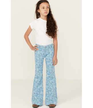 Rock & Roll TOOLED BUTTON FLARE STRETCH DENIM JEANS