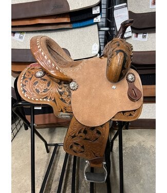 12” Rawhide Buckstitch pony barrel saddle
