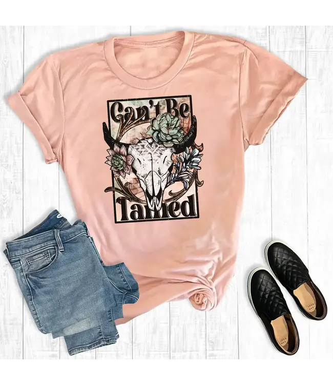 WESTERN CAN'T BE TAMED 2 PEACH T-SHIRT