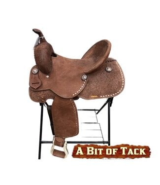 14" Barrel Saddle w/buck stitch