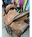 15" Barrel Saddle w/black & natural tooling