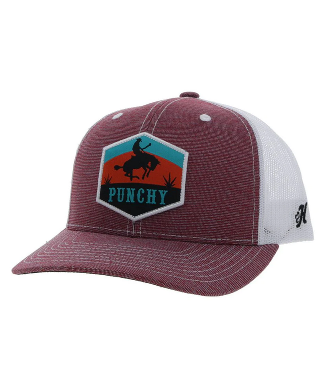 "PUNCHY" MAROON/WHITE HAT