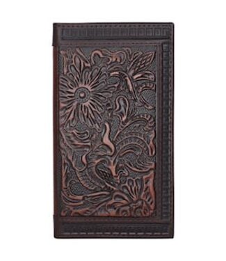 Justin GENUINE RODEO WALLET TOOLED AND EMBOSSED